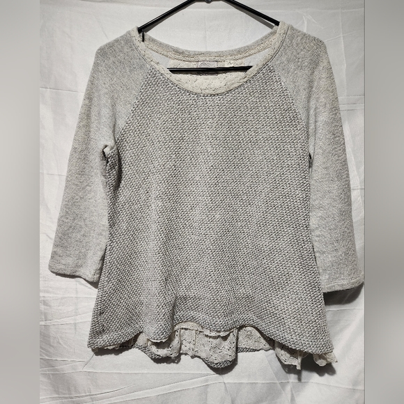 Really Pretty Anthropology Boho Lace Hem Sweater - Picture 1 of 4